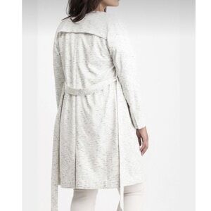 Carmakoma Avior Light Casual Spring Jacket Self-Tie Belted Gray Speckled Large